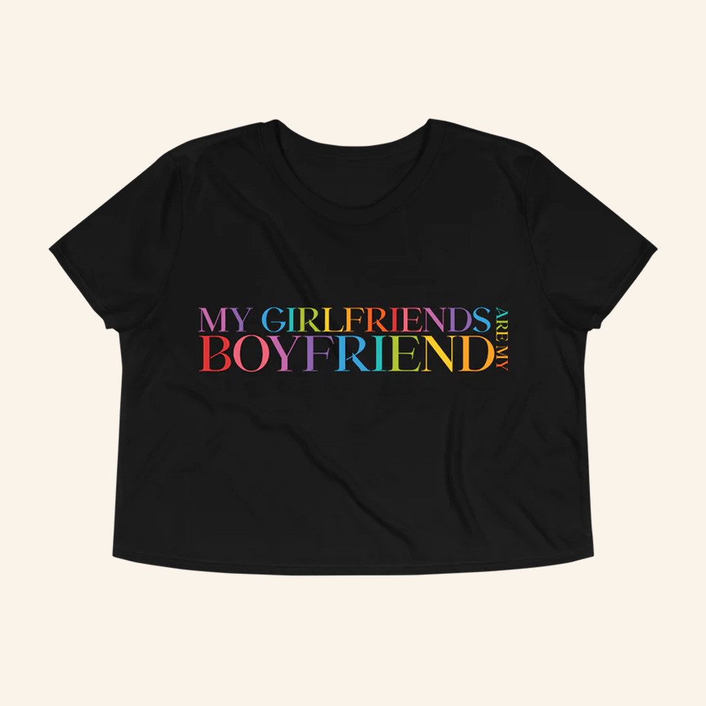 Demi Lovato Merch My Girlfriends Are My Boyfriend Pride Crop Top Gifts For Music Fans
