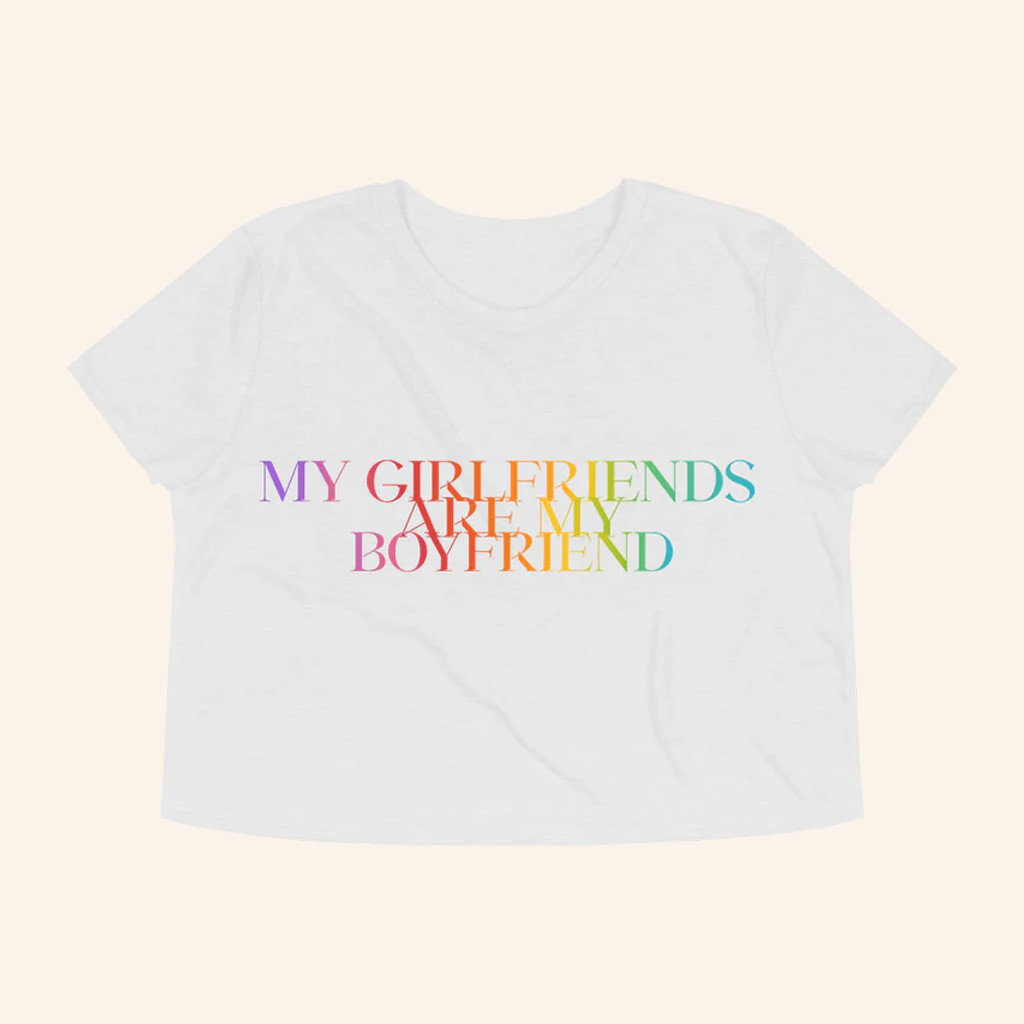 Demi Lovato Merch My Girlfriends Are My Boyfriend Pride Cropped Shirt Gifts For Her
