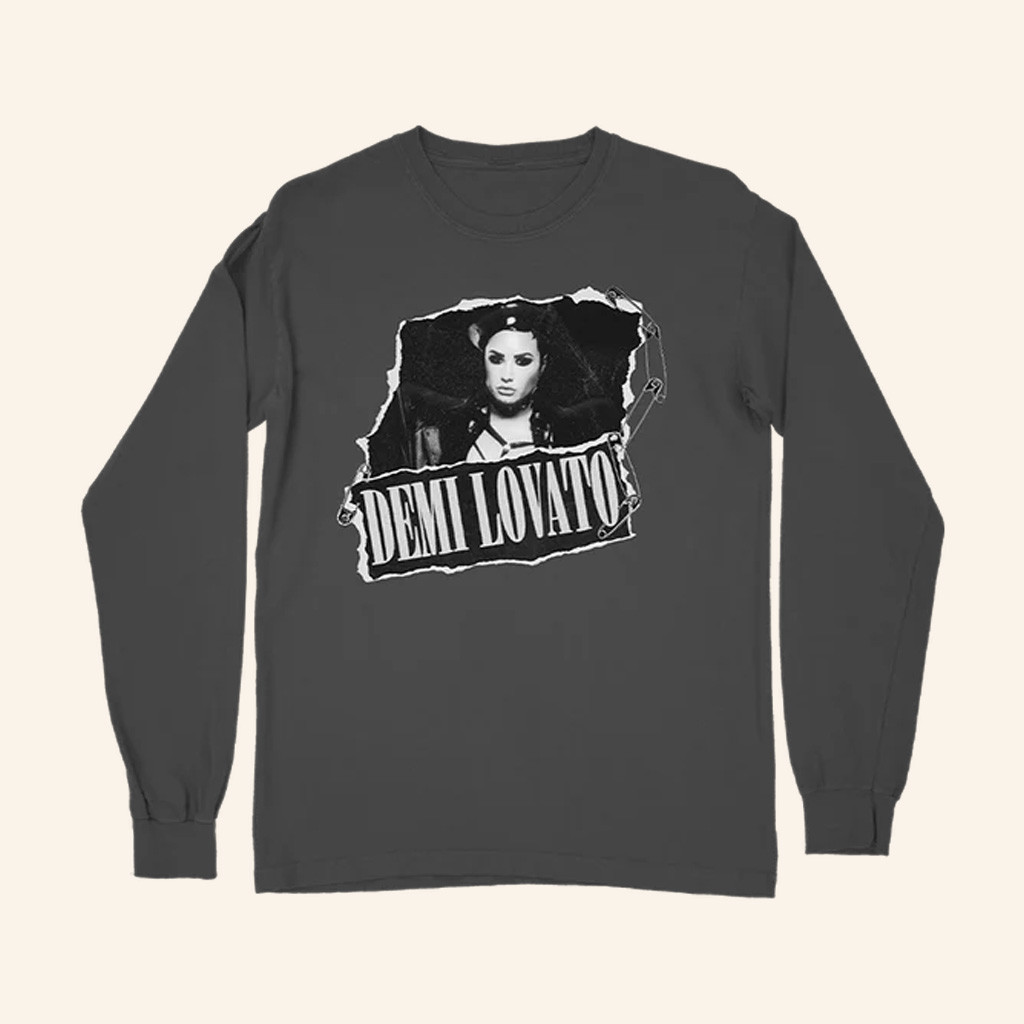 Demi Lovato Merch Ripped Photo Long Sleeve Shirt Gifts For Music Fans