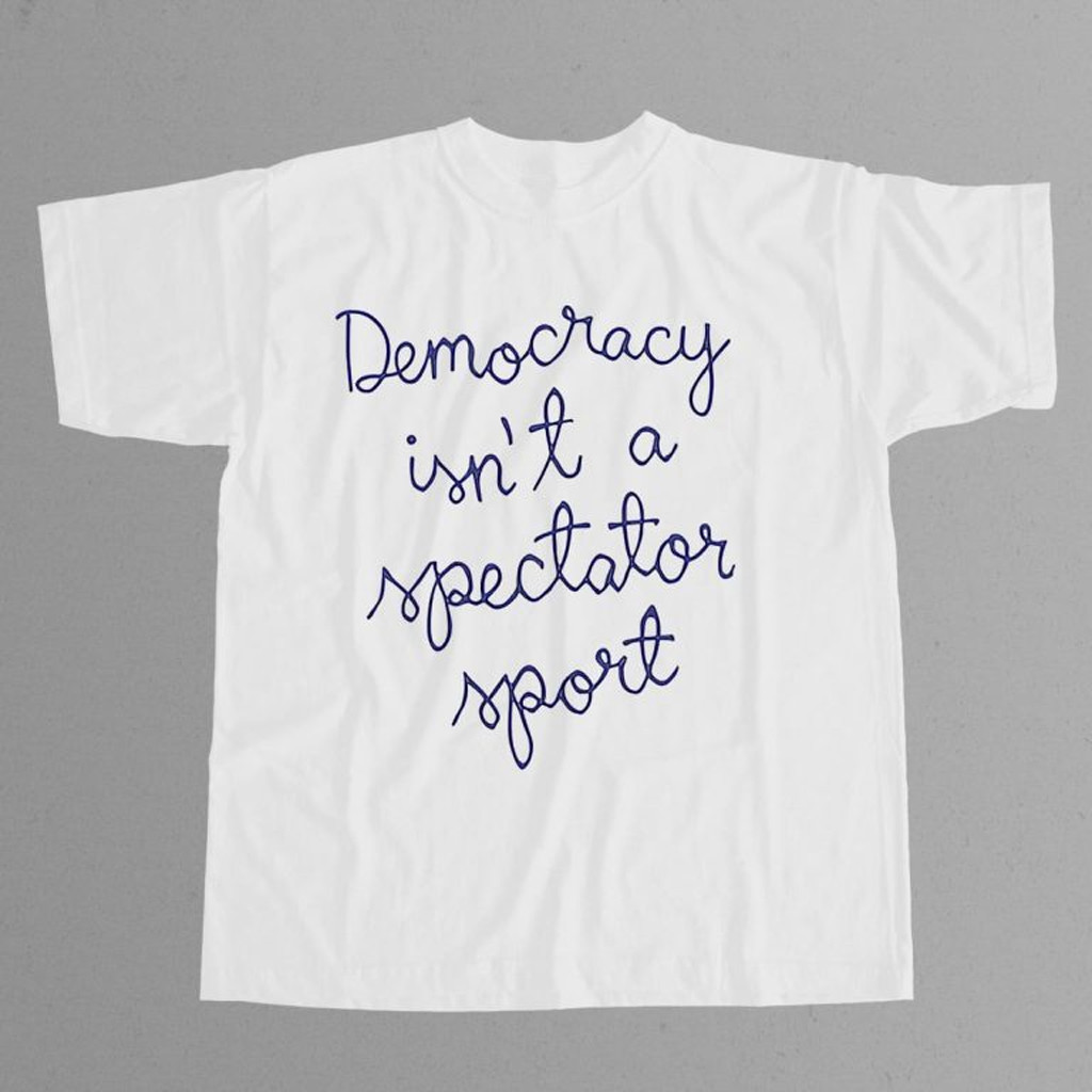 Democracy Is Not A Spectator Sport Shirt Nicole Wallace T-Shirt Xmas Gifts For Him