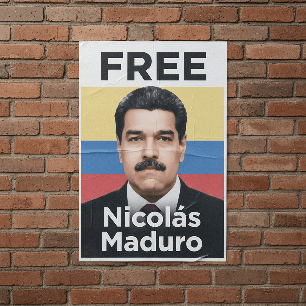 Democrats Free Nicolas Maduro Poster Political Wall Decor Support Venezuela Merch