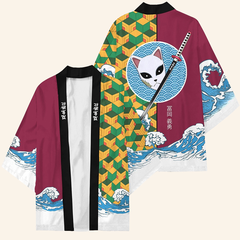 Demon Slayer Merch Demon Slayer Kimono Tomioka Blade Kimono Gifts For Boyfriend