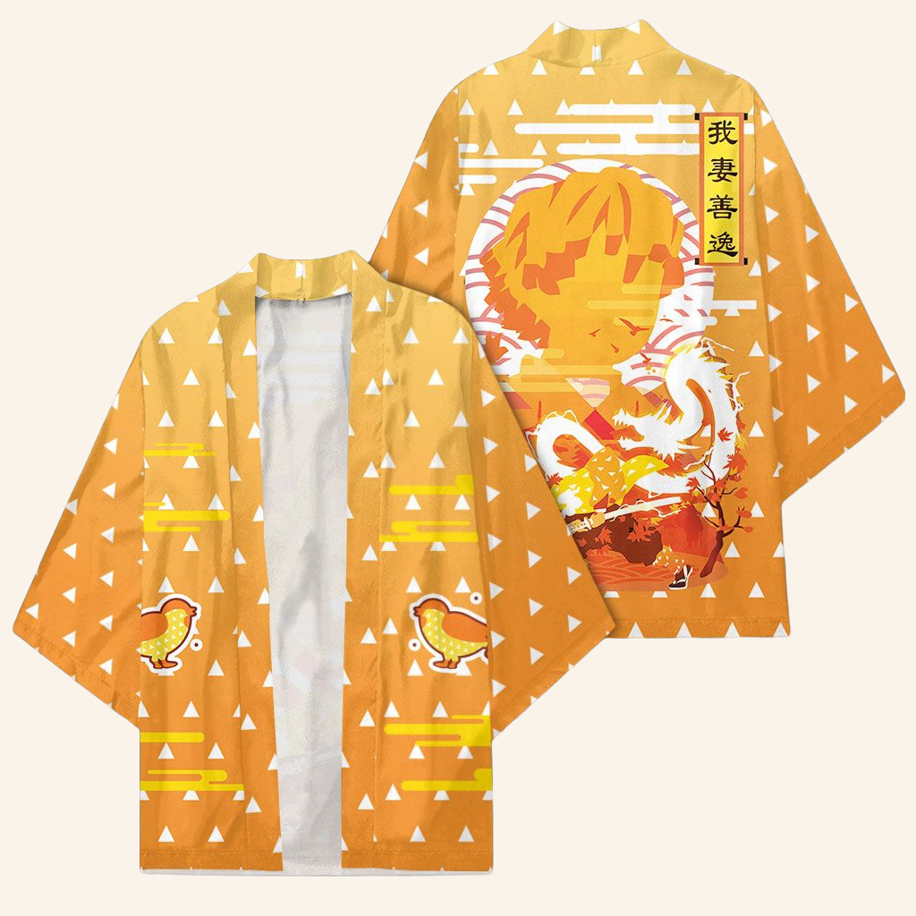 Demon Slayer Merch Demon Slayer Kimono Zenitsu Kimono Otaku Merch Clothes Gifts For Besties Demon Slayer Merch Demon Slayer Kimono Zenitsu Kimono Otaku Merch Clothes Gifts For Besties
