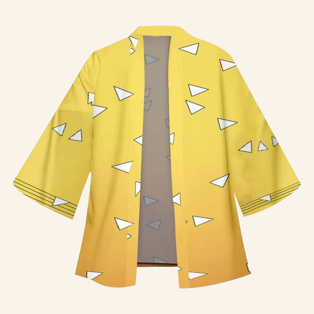 Demon Slayer Merch Zenitsu Yellow Kimono Signature Thunder Breathing Style Kimono Gifts Demon Slayer Merch Zenitsu Yellow Kimono Signature Thunder Breathing Style Kimono Gifts