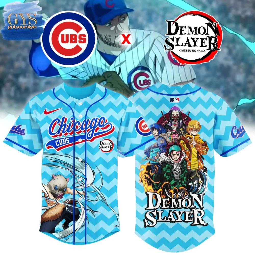 Demon Slayer x MLB Baseball Jersey Blue Editions Limited Gift For Anime Lovers