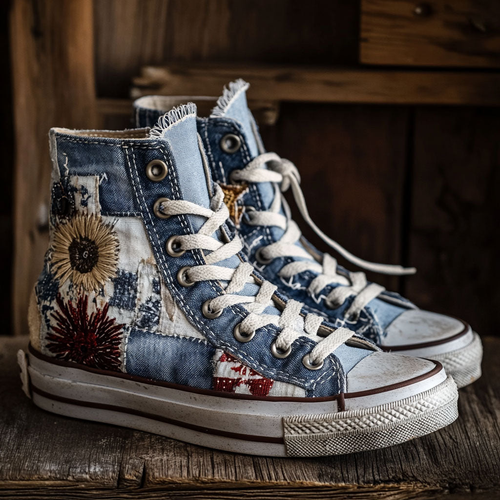 Denim Daze Canvas High Tops Supportive Merch Fit