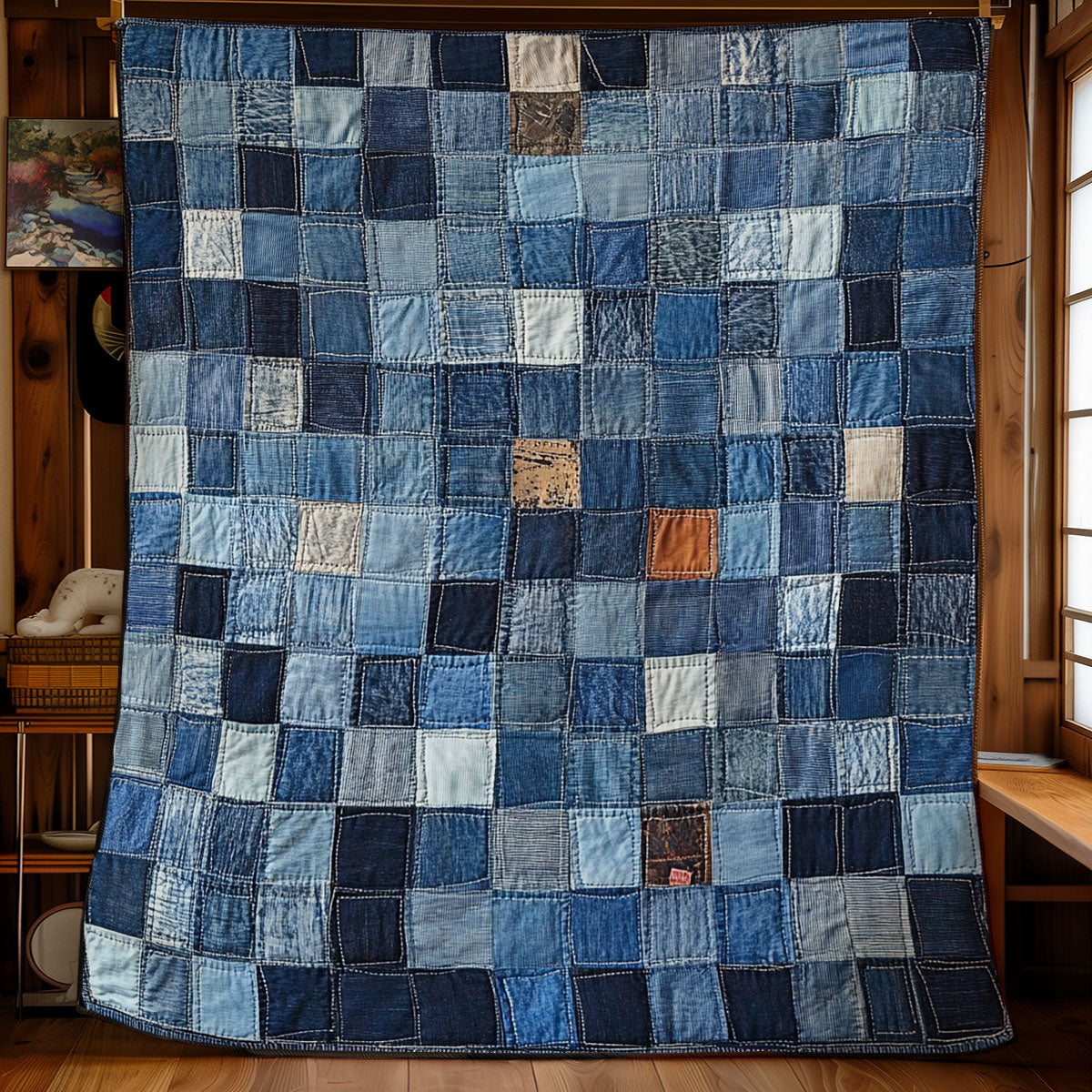 Denim Patchwork Heritage Quilt Blanket Throws And Blankets Mother And Son Christmas Gifts