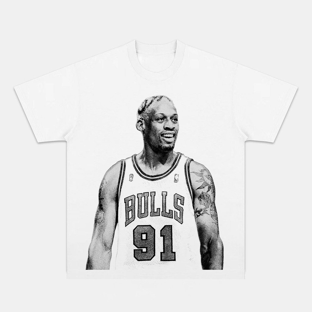 Dennis Rodman White Graphic T-Shirt Basketball Lovers Gifts For Dad Dennis Rodman White Graphic T-Shirt Basketball Lovers Gifts For Dad