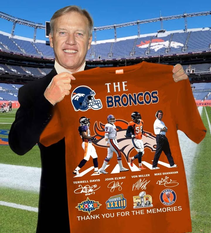 Denver Broncos Abbey Road Signatures T-Shirt Shanahan Elway Davis Miller Best Gift For Football Fans
