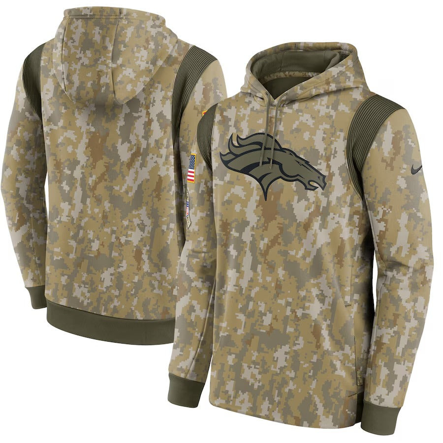Denver Broncos Camo USA Flag Hoodie Gift Ideas For Football Lovers