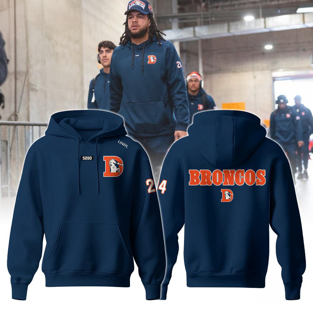 Denver Broncos Navy Hoodie Gifts For Football Fans