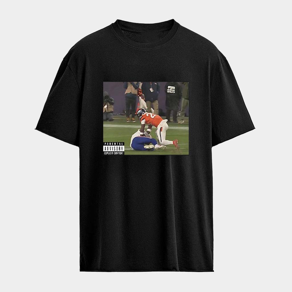 Denver Football Vs Buffalo Football Viral Tackle Controversial T-Shirt Gifts For Football Fans