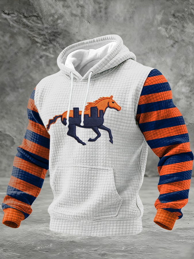 Denver Football Waffle Hoodie Pride DB Hoodie Game Day Gifts For Denver Football Fans