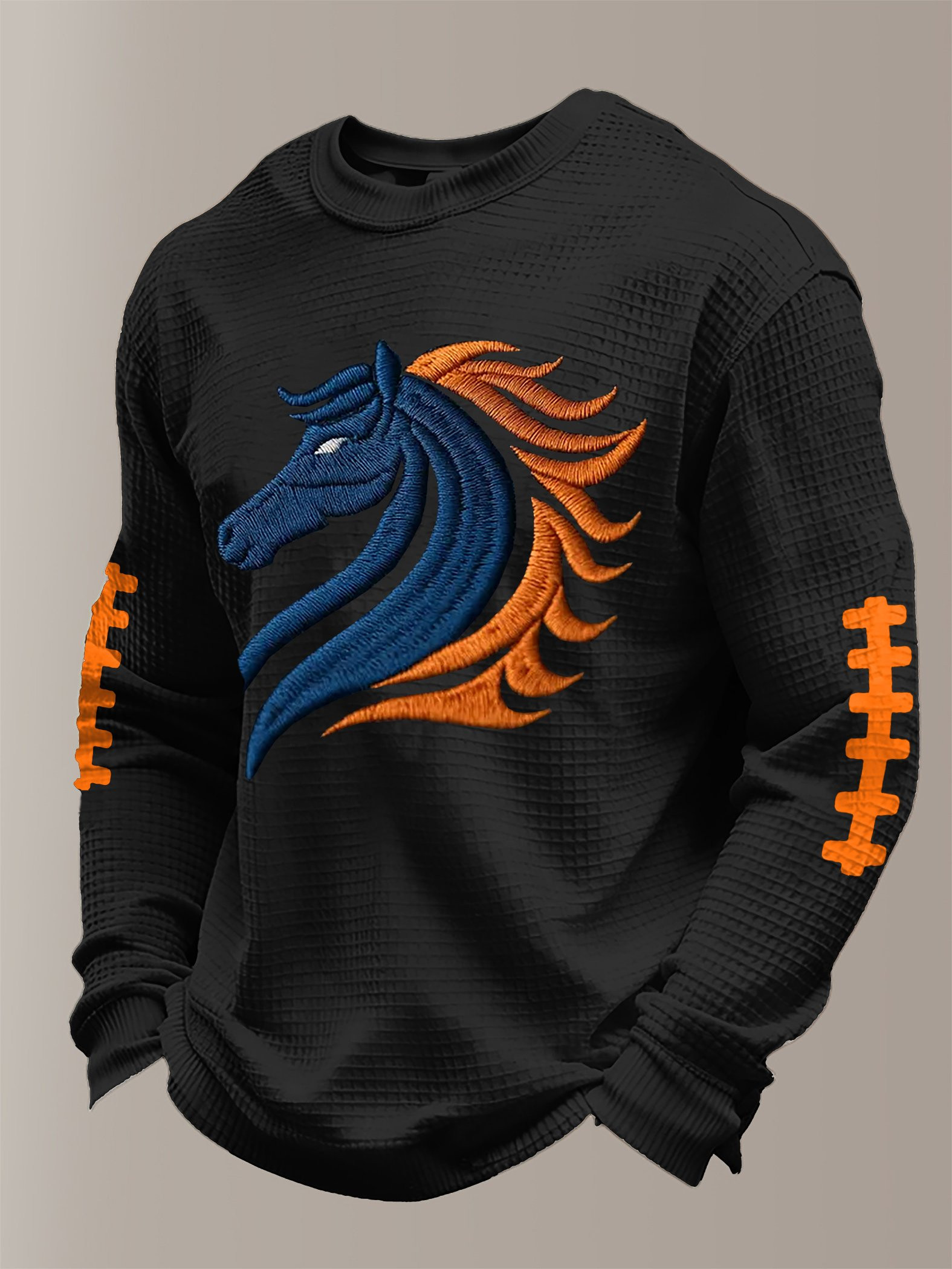 Denver Football Waffle Long Sleeve T-Shirt Denver Pride Game Day Apparel Broncos Merch