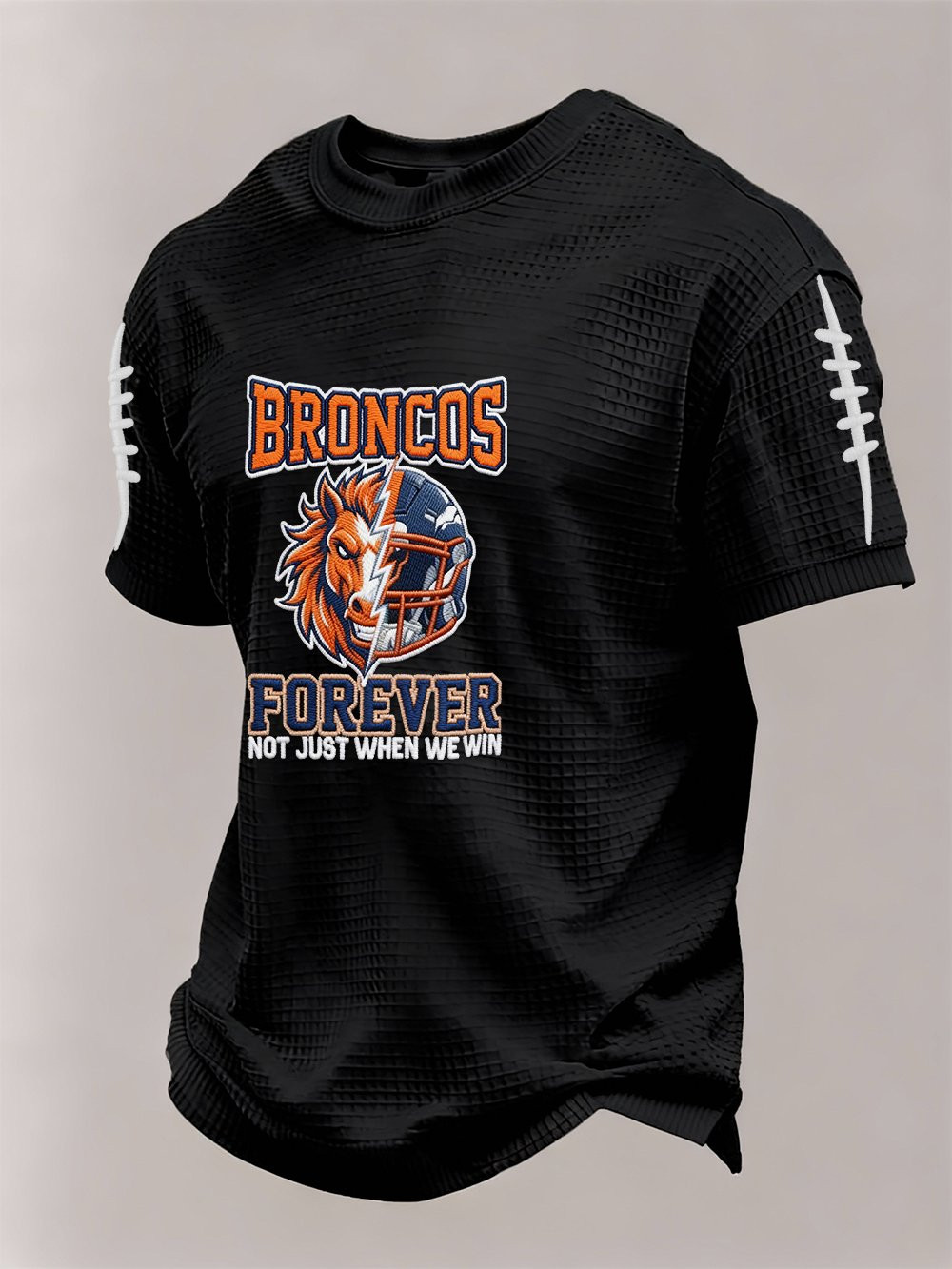 Denver Football Waffle Shirt Denver Strong Apparel Broncos Forever Not Just When We Win T-Shirt