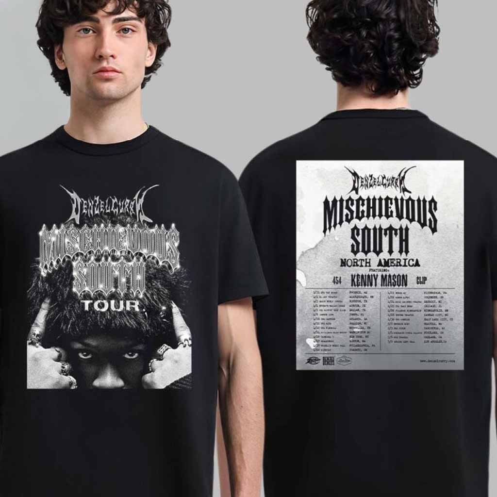 Denzel Curry Merch Mischievous South North America Tour 2025 T-Shirt Gift Ideas For Fans Denzel Curry Merch Mischievous South North America Tour 2025 T-Shirt Gift Ideas For Fans