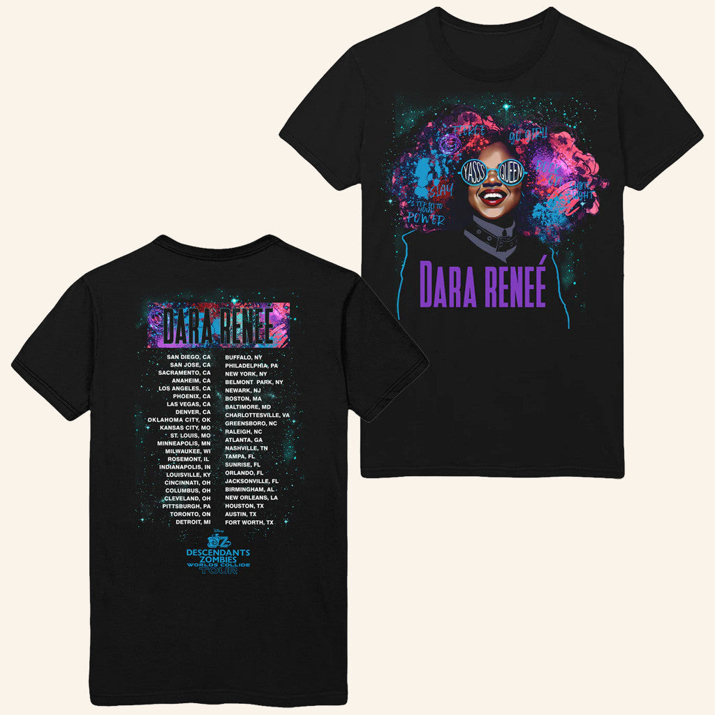 Descendants Zombies Worlds Collide Tour Merch Dara Renee Cast T-Shirt Gifts For Fans Descendants Zombies Worlds Collide Tour Merch Dara Renee Cast T-Shirt Gifts For Fans