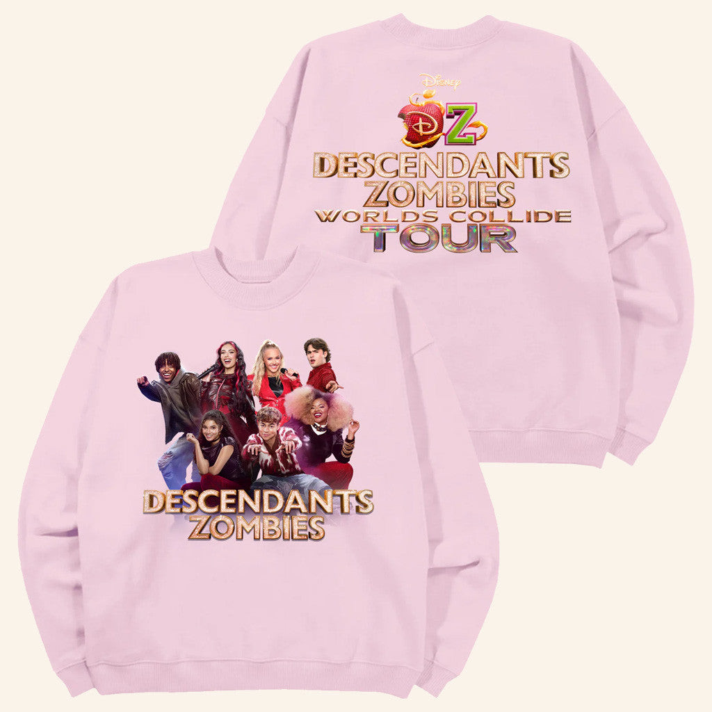 Descendants Zombies Worlds Collide Tour Merch Descendants Zombies Sweatshirt Pink Descendants Zombies Worlds Collide Tour Merch Descendants Zombies Sweatshirt Pink