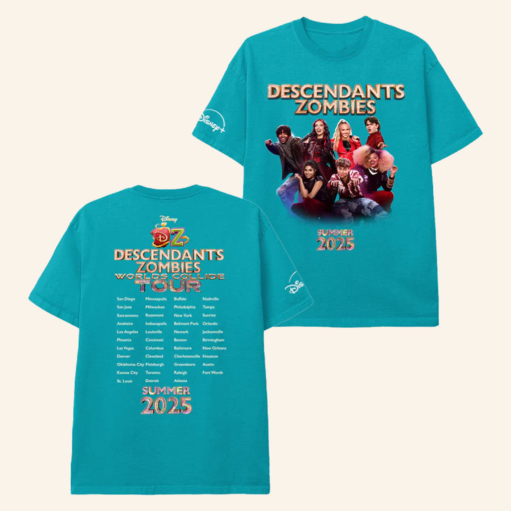 Descendants Zombies Worlds Collide Tour Merch T-Shirt Gifts For Her