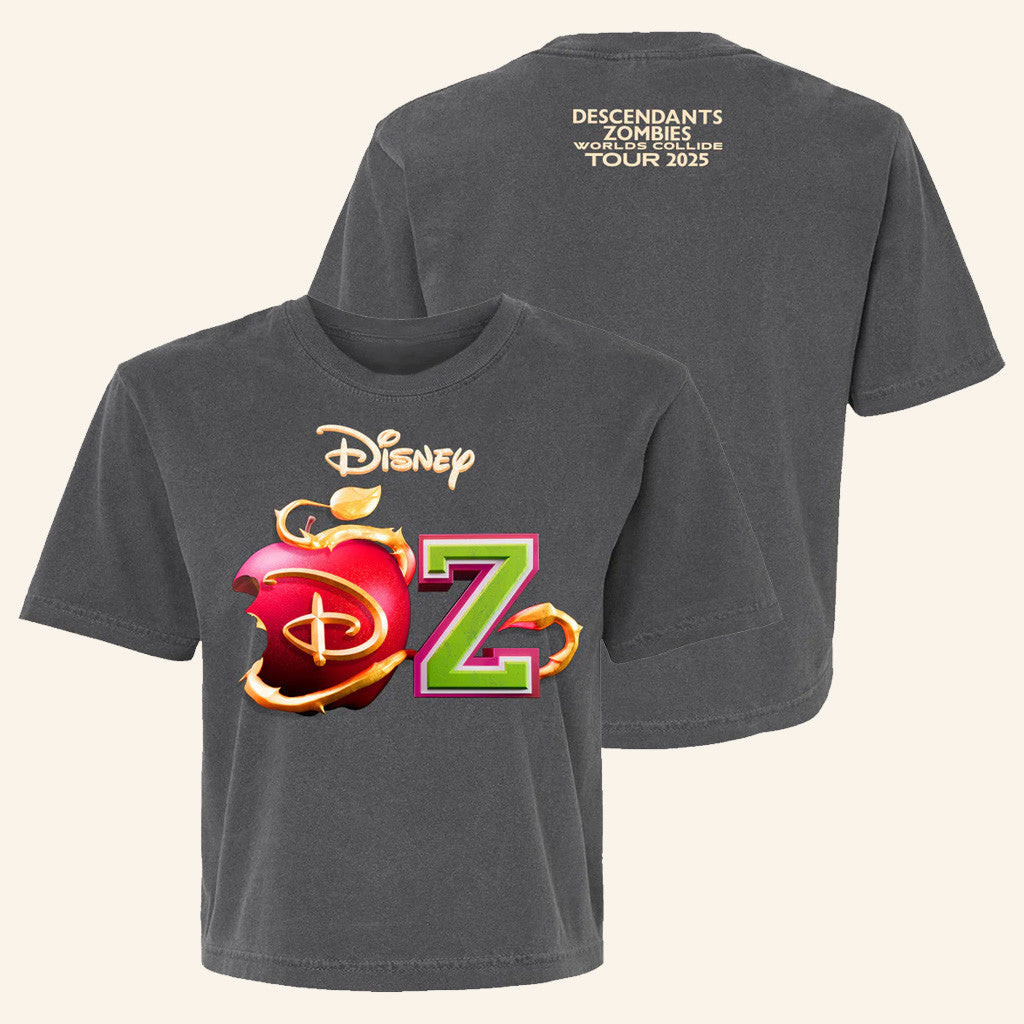 Descendants Zombies Worlds Collide Tour Merch Worlds Collide DZ Cropped T-Shirt Gifts For Her Descendants Zombies Worlds Collide Tour Merch Worlds Collide DZ Cropped T-Shirt Gifts For Her