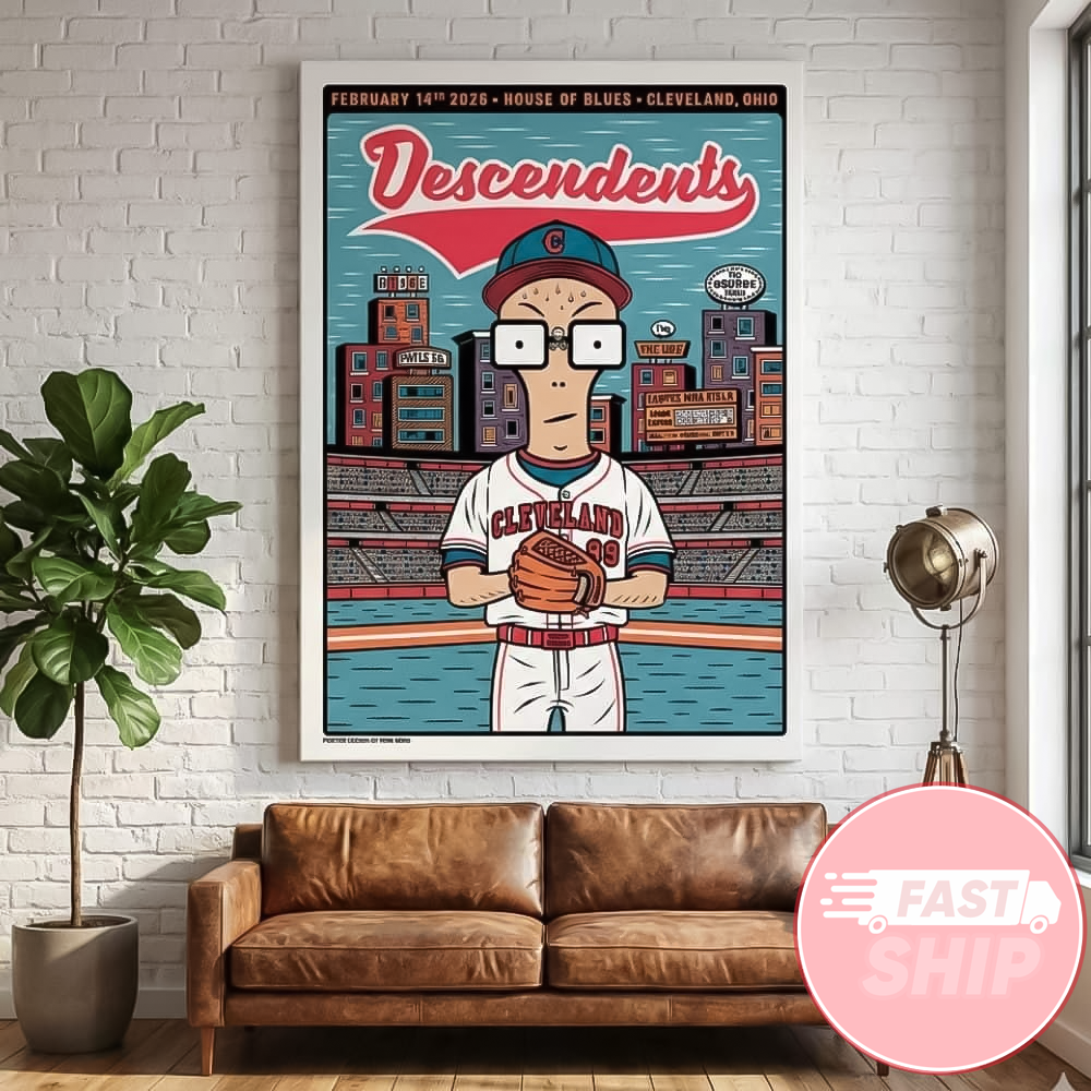 Descendents In Cleveland OH On Feb 14 2026 Poster Descendents Merch Home Decor For Living Room