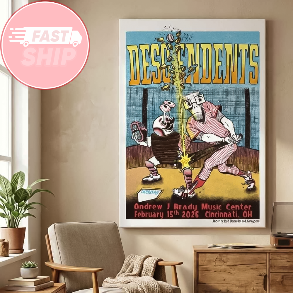 Descendents Live At Andrew J Brady Music Center Cincinnati February 15 2026 Poster Wall Art