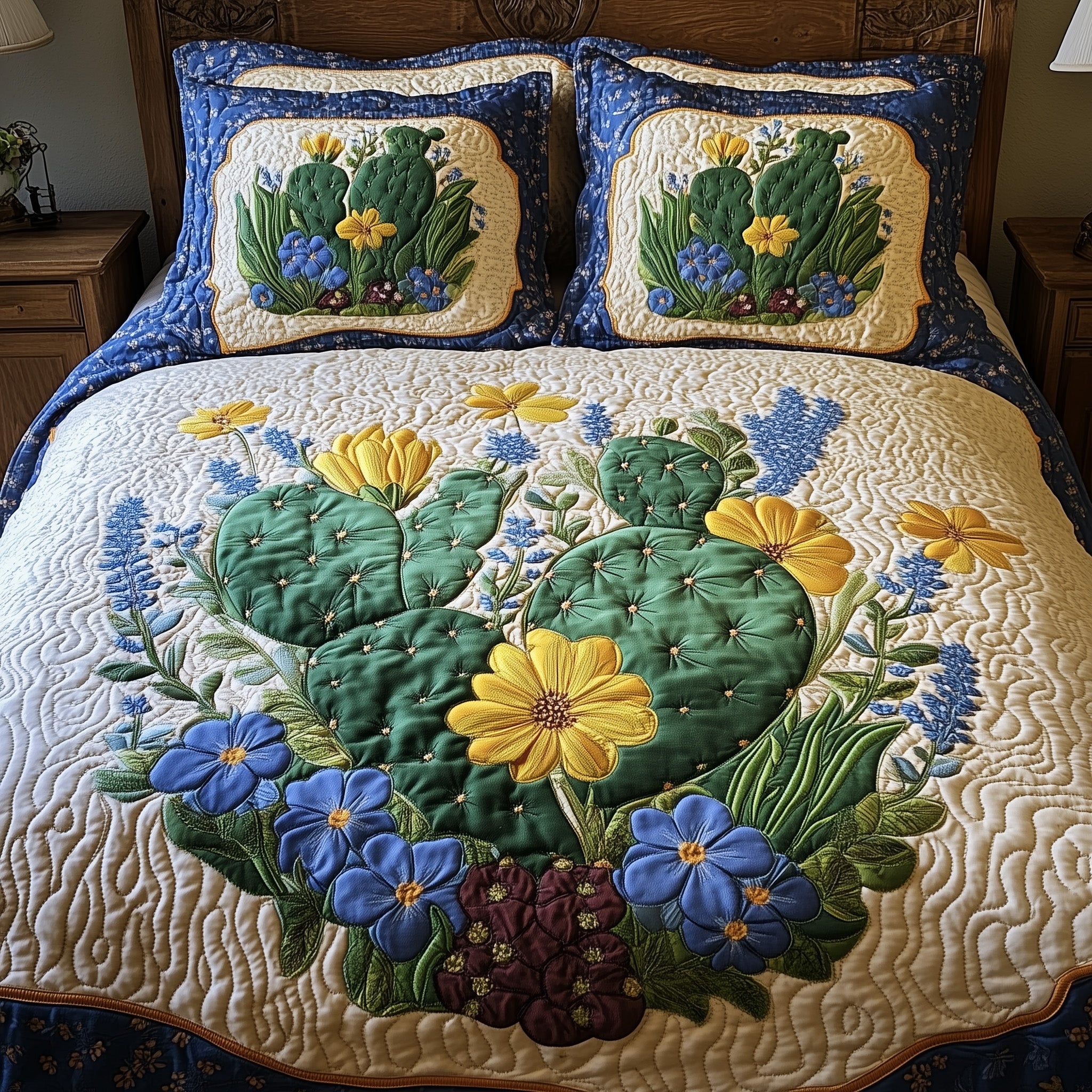 Desert Bloom Dream Quilted Bedding Set Duvet Cover Merchandise Cowboy Theme Gifts
