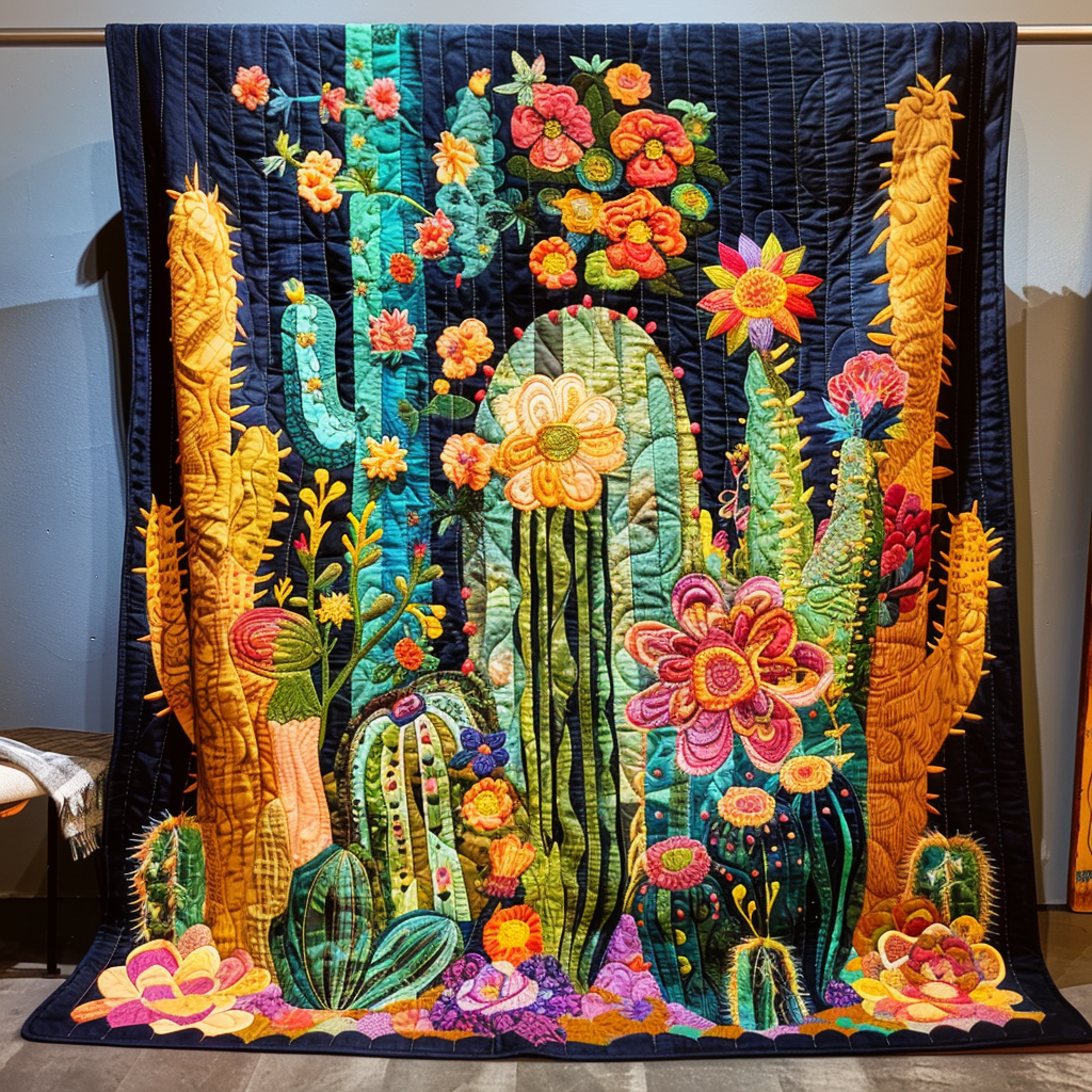 Desert Bloom Quilted Blanket Cute Blankets For Adults