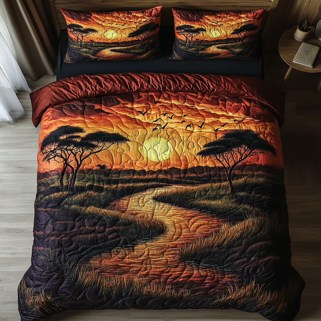 Desert Dream Quilted Bedding Set Cozy Bedroom Decor Black History Month Gifts