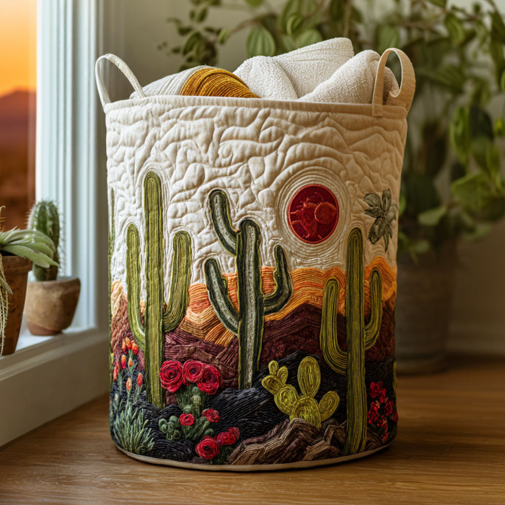 Desert Dwellers Quilted Laundry Basket Holiday Merch Gift
