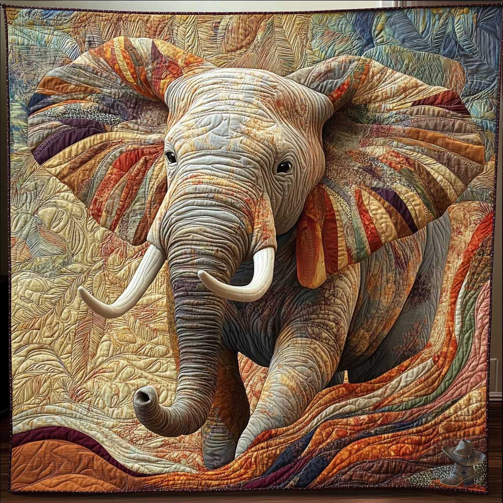 Desert Elephant Holiday Christmas Quilt Blanket Gifts For Mom Who Has Everything