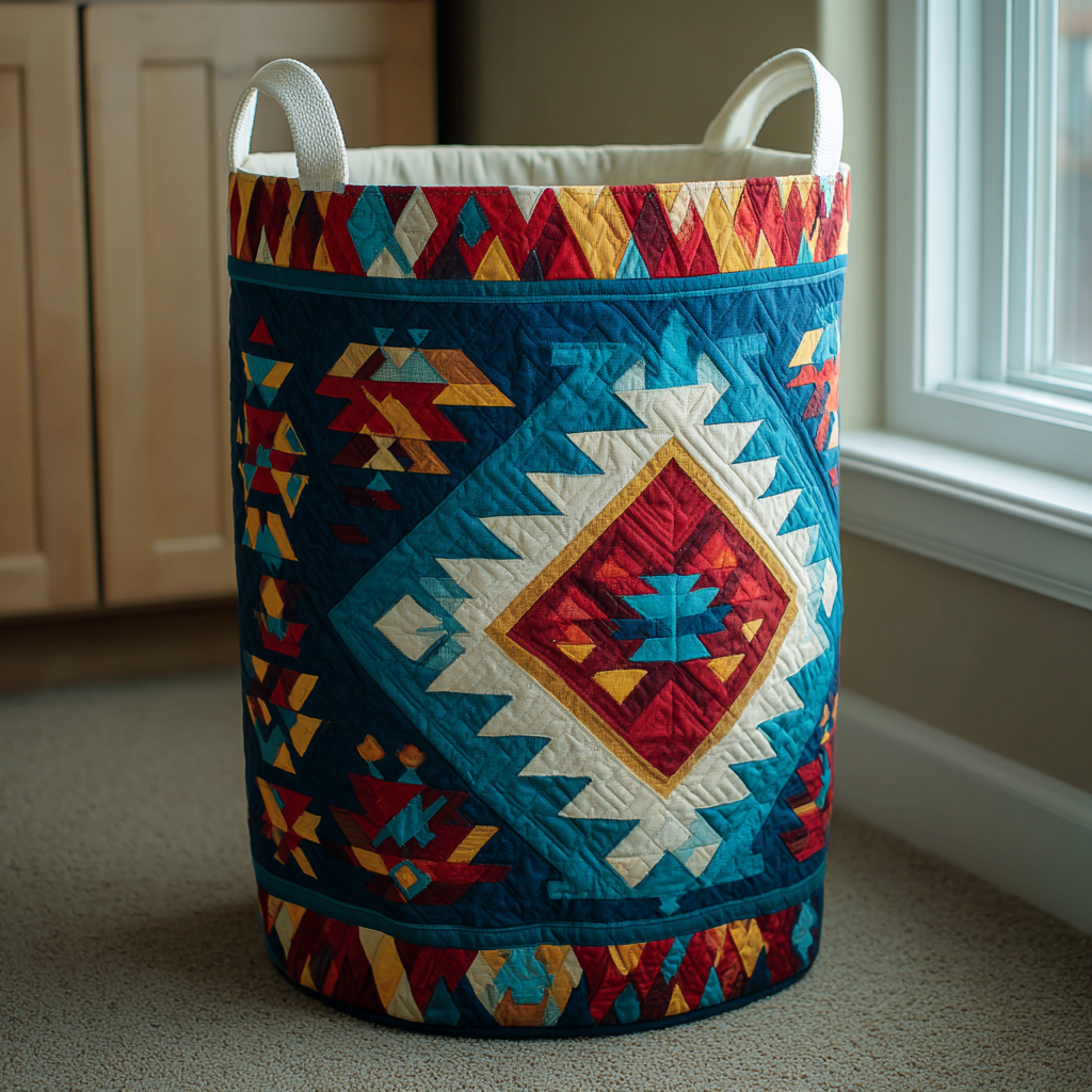 Desert Flame Quilted Laundry Basket Perfect Quilted Laundry Organizer Gift for the Holidays