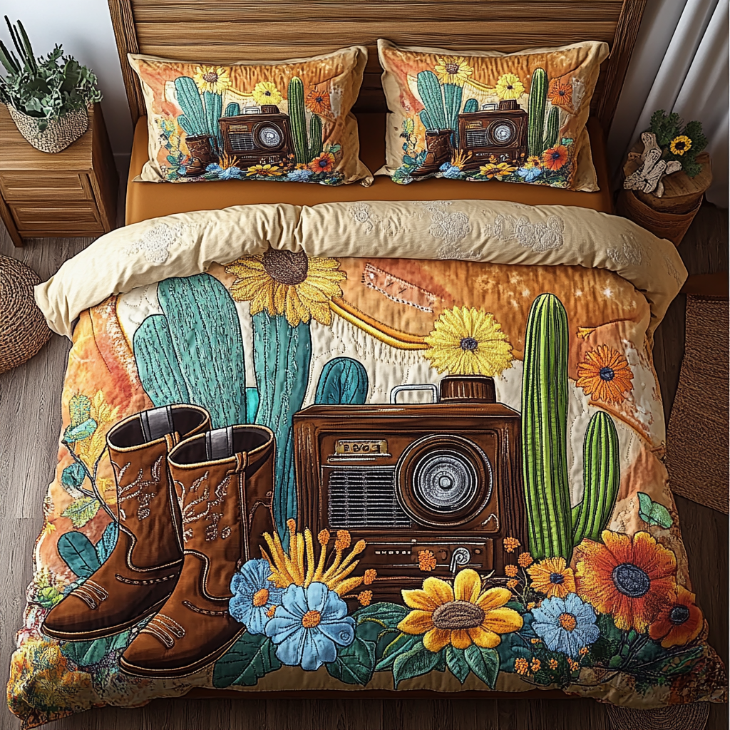 Desert Horizon Quilted Bedding Set Bed Decor Ideas Western Cowboy Gifts For Dad
