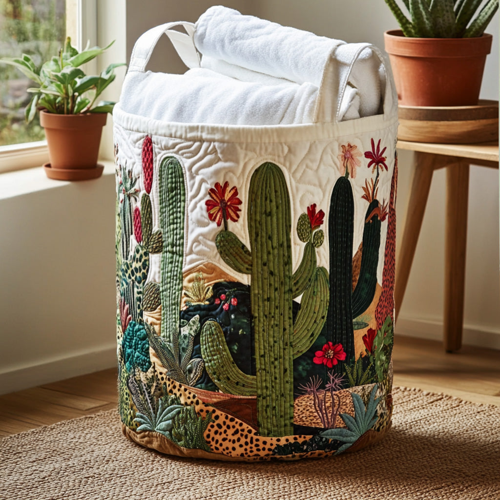 Desert Jewel Quilted Laundry Basket Birthday Merch Gift