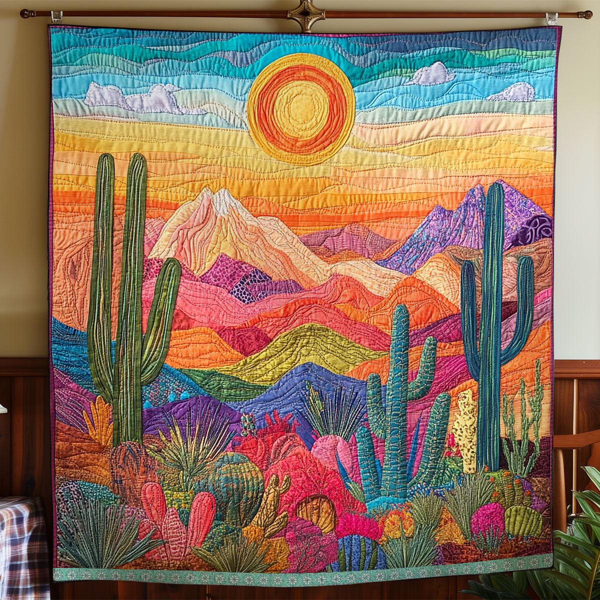 Desert Landscape Quilt Blanket Best Throw Blanket Mother In Law Christmas Gift