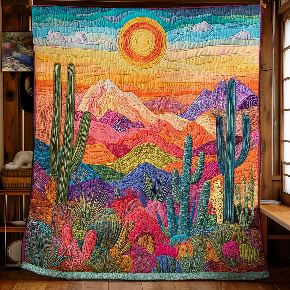 Desert Landscape Quilt Blanket Best Throw Blanket Mother In Law Christmas Gift