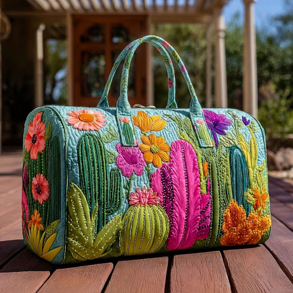 Desert Landscape Quilted Duffle Bag Southwest Travel Gear Best Gift For Nature Fans