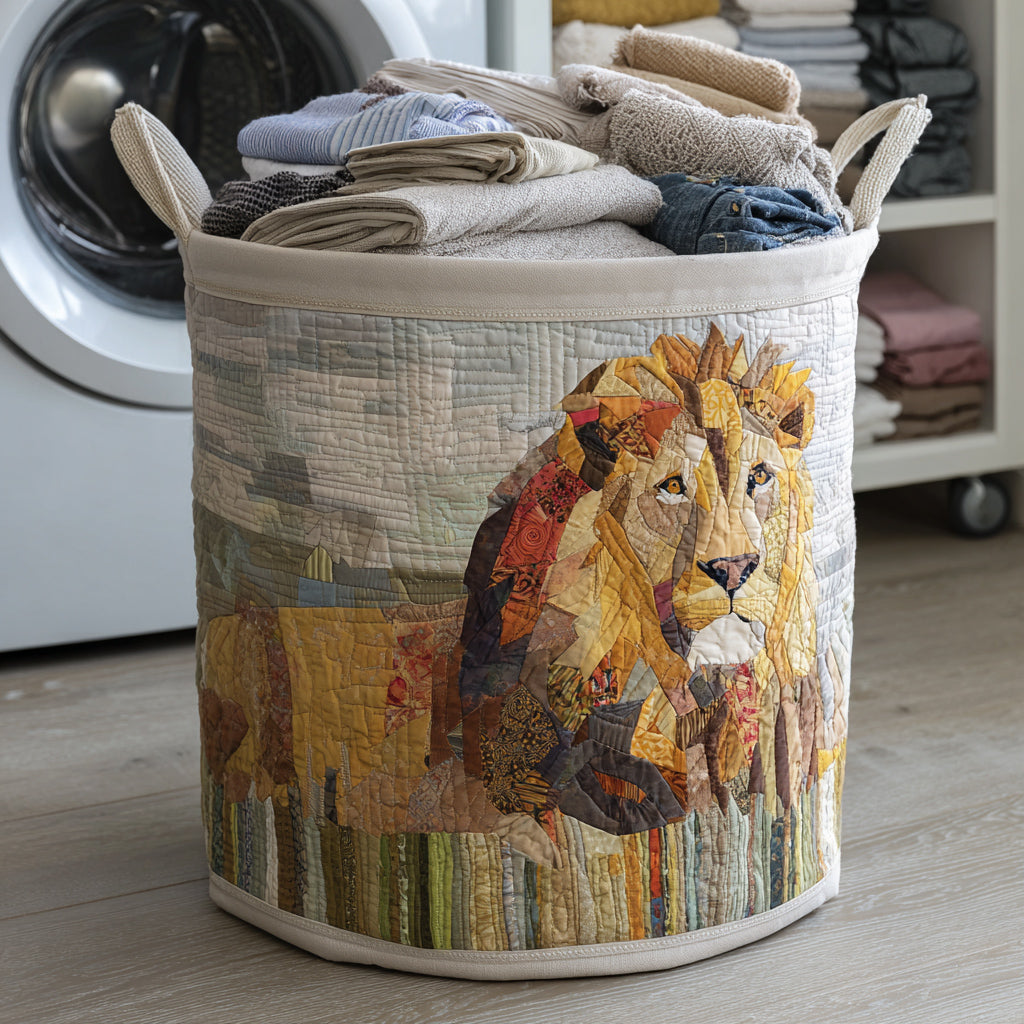Desert Lion King Quilted Laundry Basket Merch For Couples