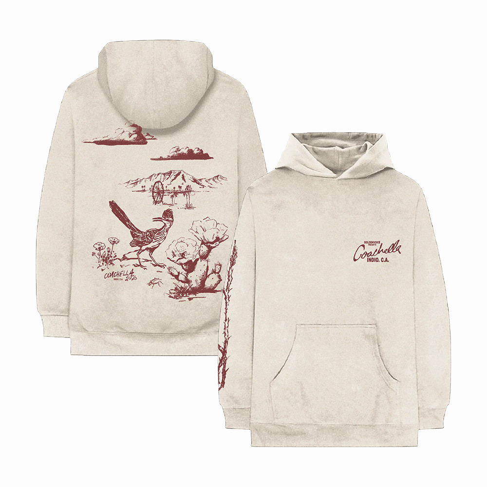 Desert Sketchbook Coachella Hoodie Coachella Valley Music Apparel Music Buffs Gift