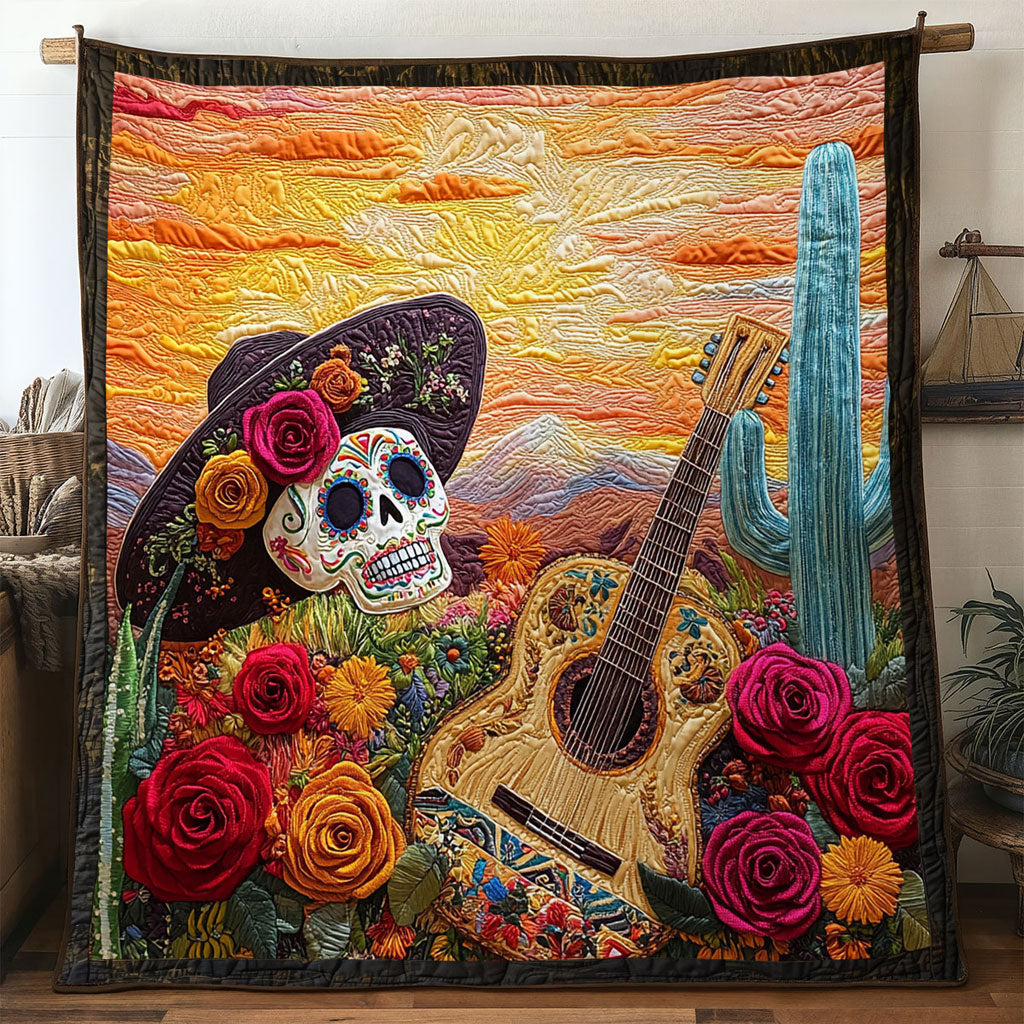 Desert Soul Guitar Quilt Perfect Holiday Gift for Blanket Lovers
