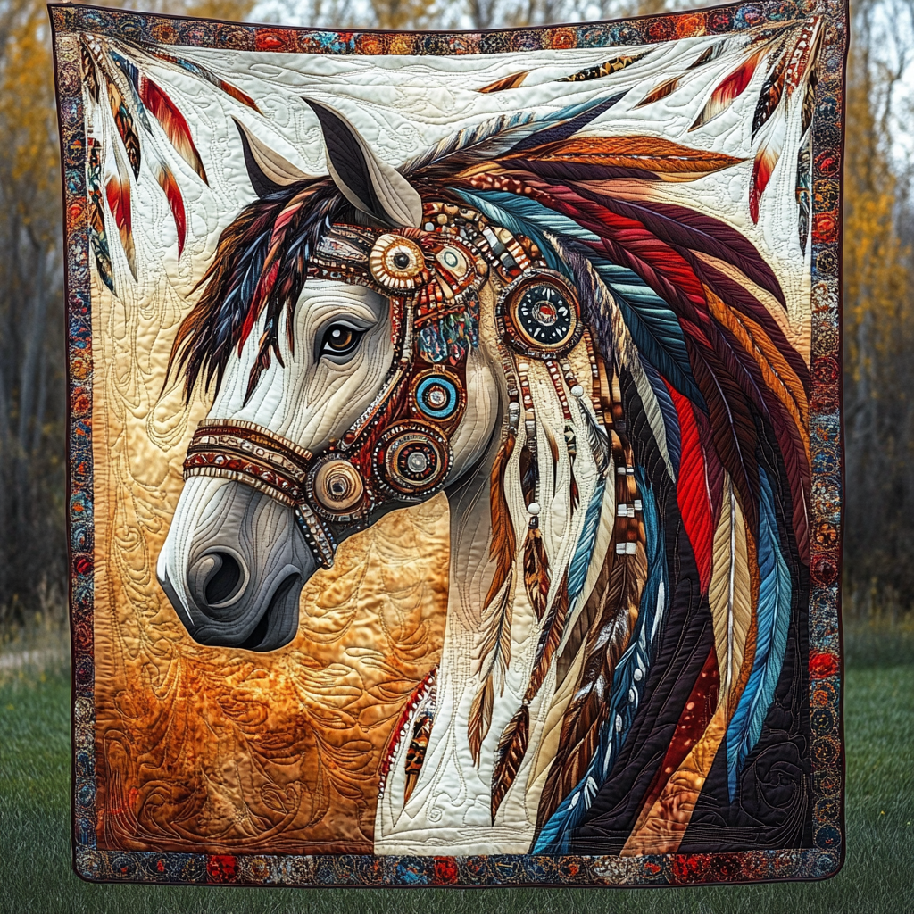 Desert Spirit Quilted Blanket Horse Christmas Presents