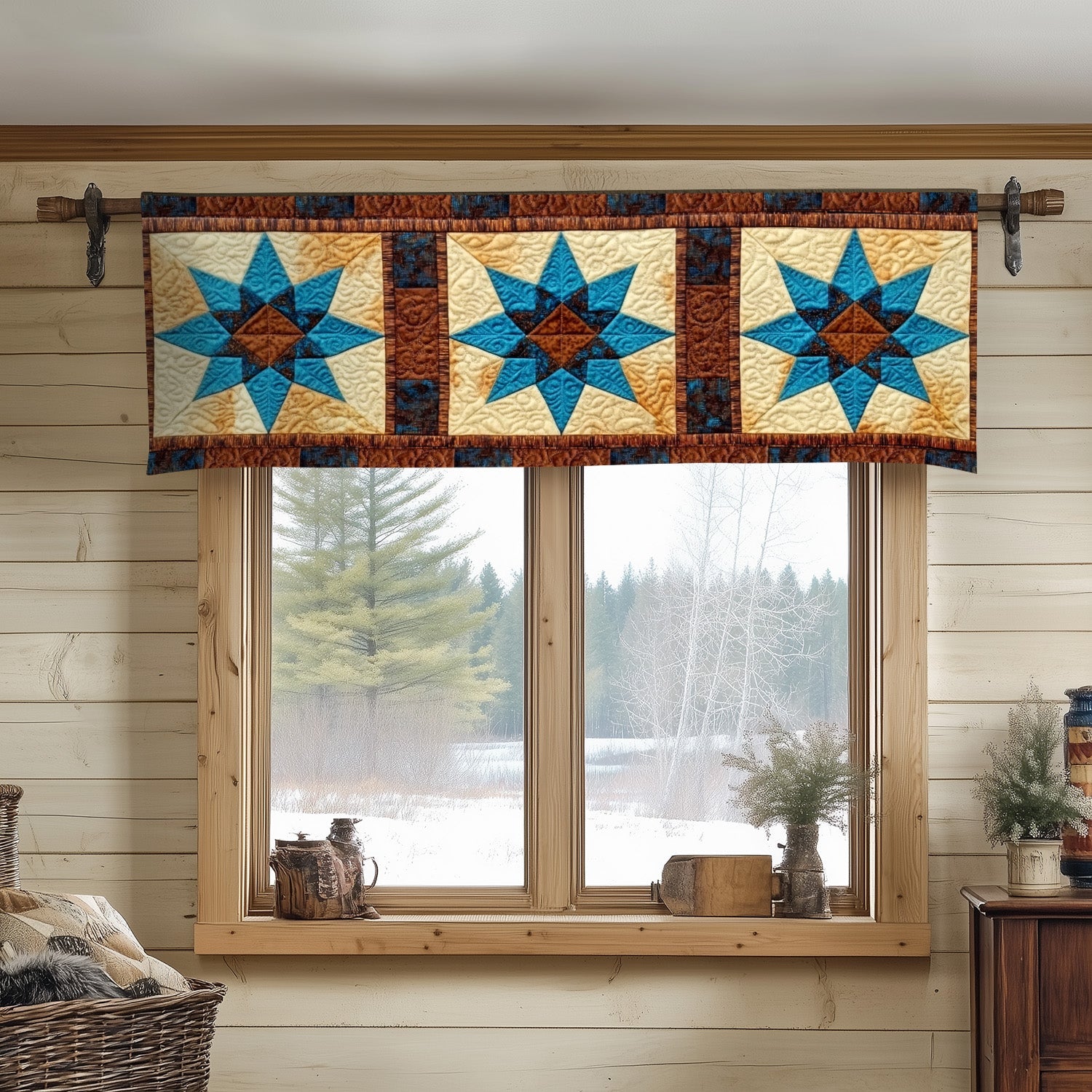 Desert Star Glory Quilted Valance Handmade Quilted Valance Gifts For Dads Who Have Everything