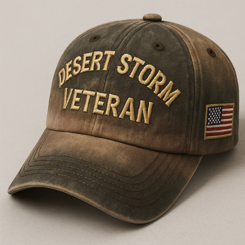 Desert Storm Veteran Hat American Flag Baseball Cap Cool Gifts For Veterans