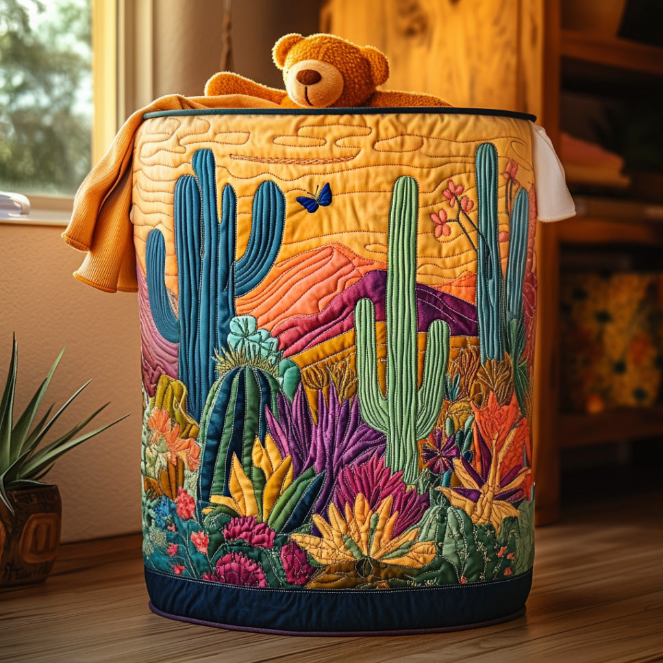 Desert Vibes Quilted Laundry Basket Perfect Gift For Apartment Living