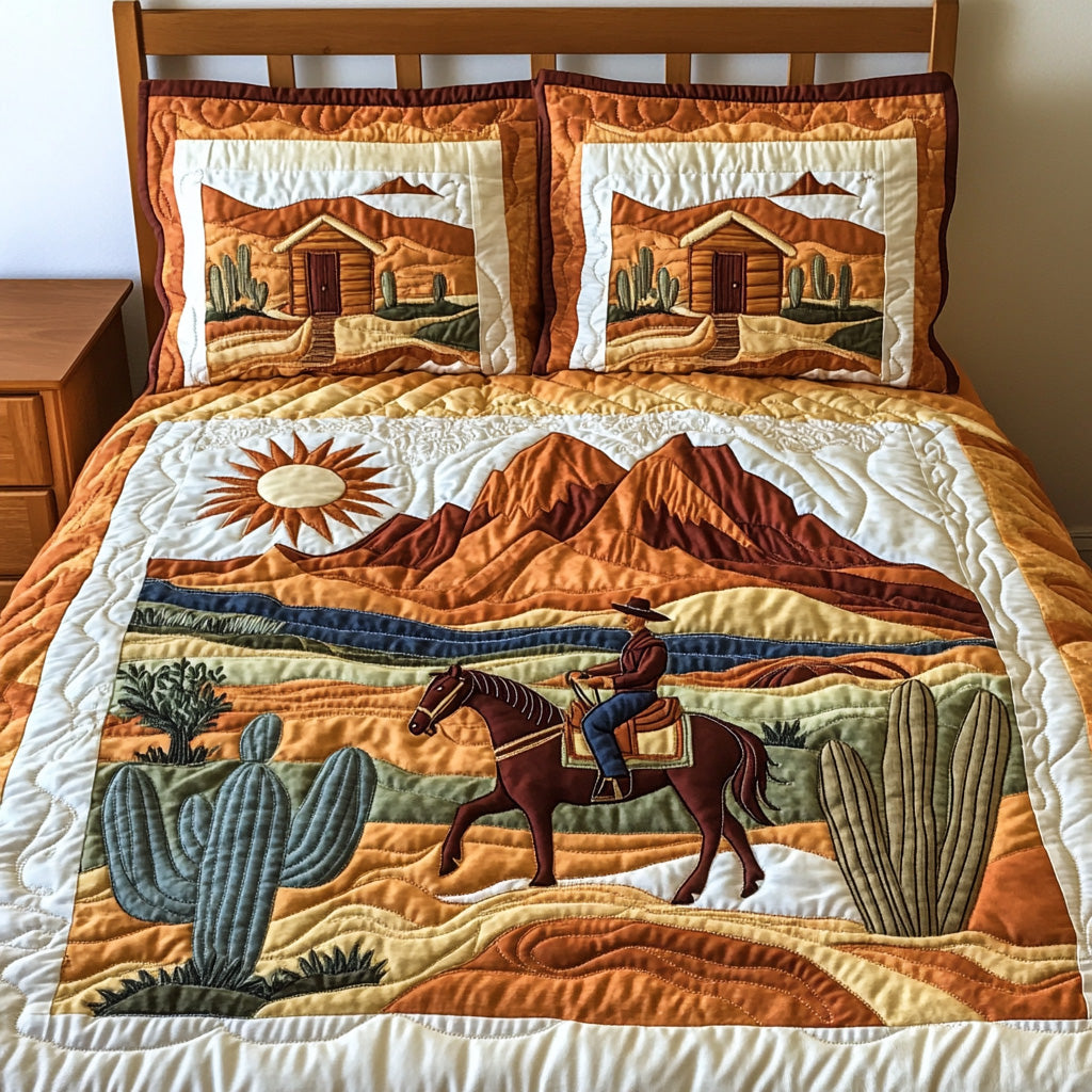 Desert View Quilted Bedding Set Durable And Long-lasting