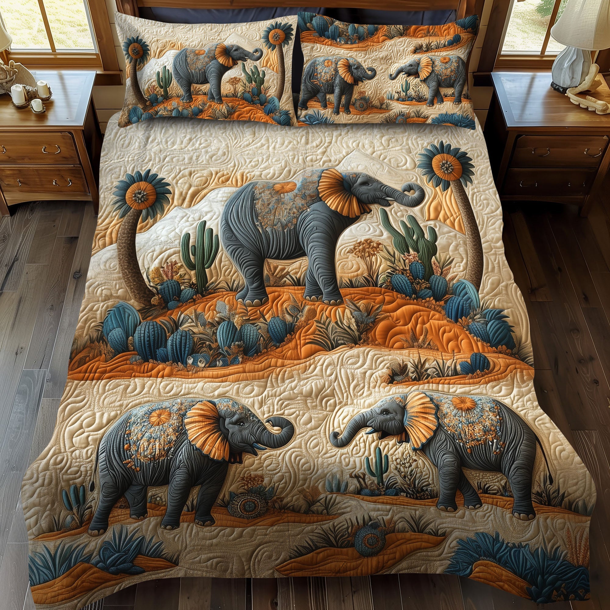 Desert Walker Quilted Bedding Set Christmas Bedding Sets Native American Gifts For Men Women