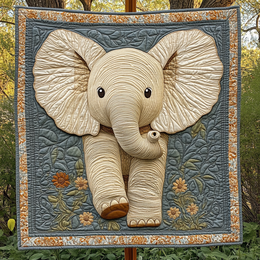 Desert Wanderer Quilted Blanket Presents For Elephant Lovers