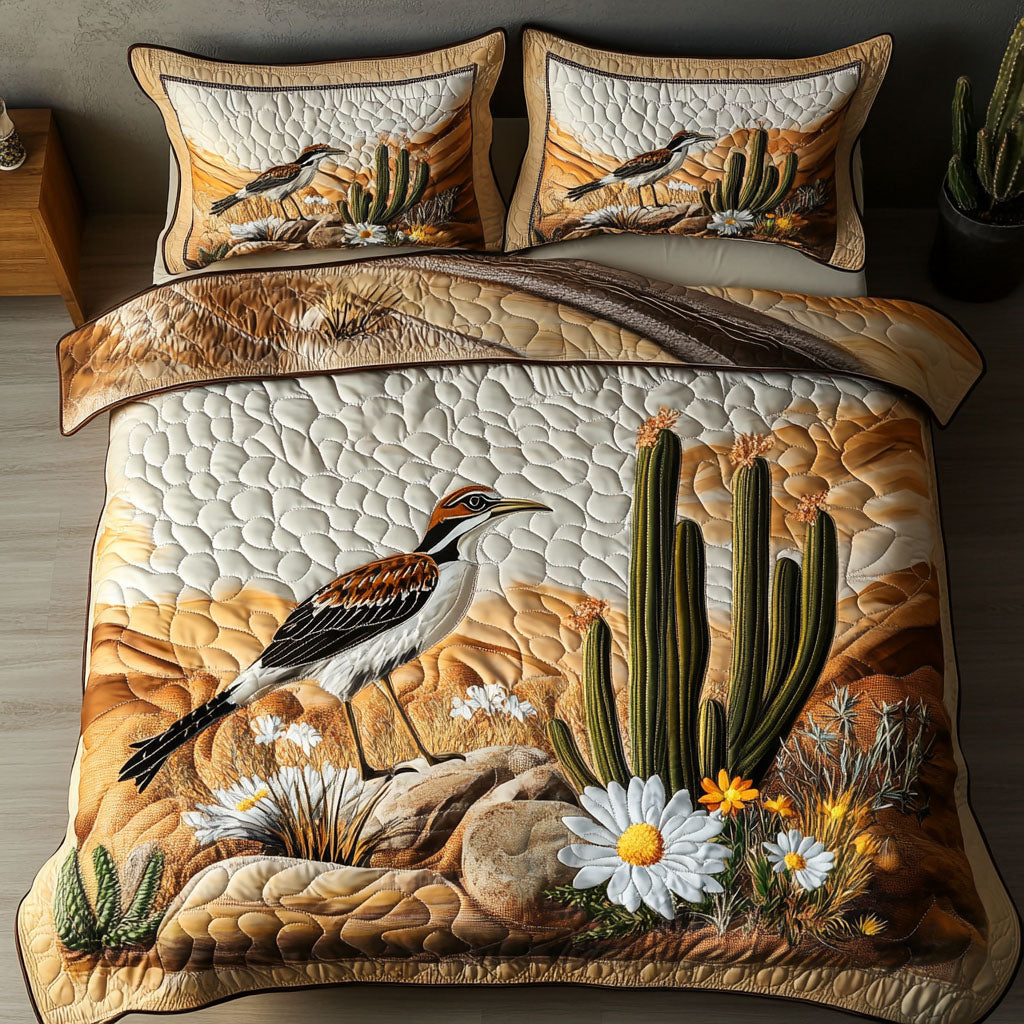 Desert Watcher Quilted Bedding Set Holiday Duvet Covers Small Gifts For Bird Lovers