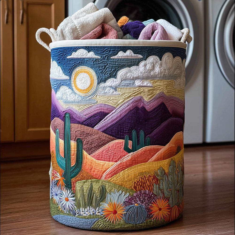Desert Whisper Quilted Laundry Basket Anniversary Merch Gift
