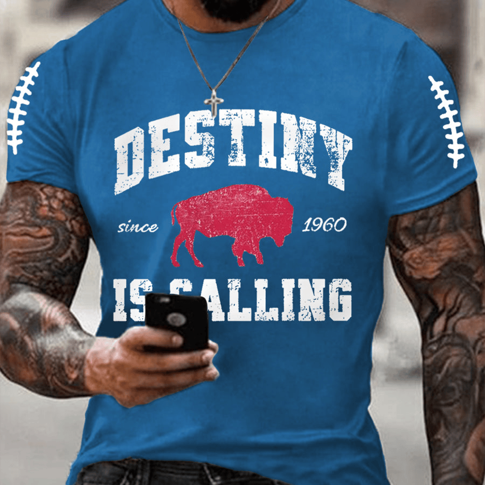 Destiny Is Calling Buffalo Bills T-Shirt Buffalo Bills Clothes Football Gift For Boyfriend